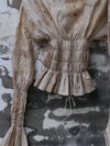 Mutedance 25 Spring/Summer Pleated Waist Long Sleeve Top MD-MD25SS04-SAND MD25SS03